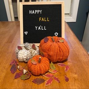 Handmade crochet fall decor pumpkins 🍂